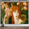 John William Waterhouse Artworks The Lady of Shalott Tapestry Wall Hanging Oil Paintings Home Decoration Aesthetic Tapestries