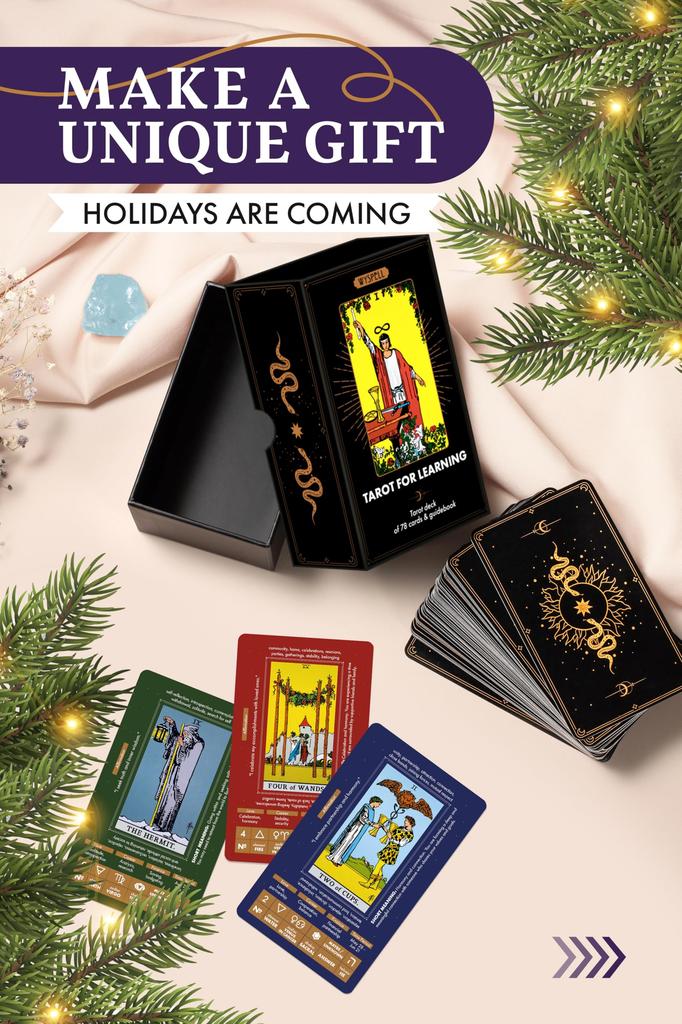 Wyspell Learning Tarot Meaningful Tarot Cards Meaningful Beginner Tarot Deck Beginner Cards with Guidebook - - -