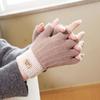 Gloves Unisex Knitted Half-finger Wool Thickened and Piled Winter Warm Office Writing Cold