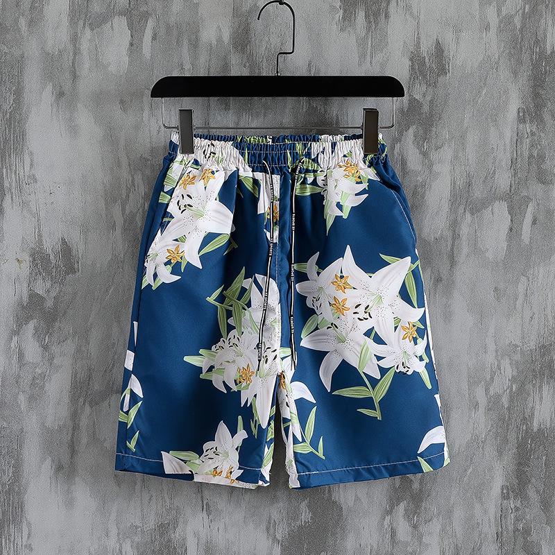 

Men s 3-Piece Beach Set: Quick-Dry Shorts, Hainan Island Retro Floral Shirt, Classy Uniform Style 3XL (155-170 jin)