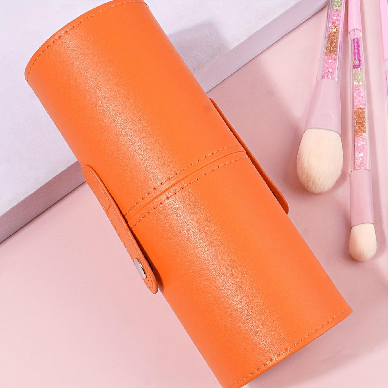 

[Dustproof Makeup Holder] Large Capacity Dustproof Makeup Brush Holder | Chic Multicolor with Lid & Pen Slot for Desk Organization мандариновый