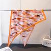 Geometric Color Matching Triangle Scarf Simulation Silk Printing Sunscreen Shawl Waist Scarf Women's Silk Scarf Scarf Headscarf Scarf