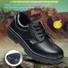 Labor Insurance Shoes Embossed Cowhide Steel Baotou Anti-smashing Work Shoes Anti-piercing Welder Shoes