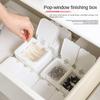 Desktop Storage Box with Lid, Mini Cotton Swab, Cosmetic Cotton Plastic, Dustproof, Student Sundries, Finishing Box, #3154