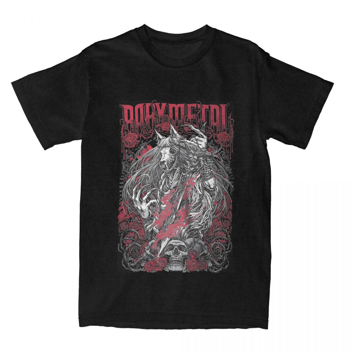 

Men Babymetal T-Shirts Rosewolf Cotton Tees Beach Awesome Short Sleeves T Shirt O Neck Hip Hop Tee Shirt Plus Size 5XL 6XL 4XL