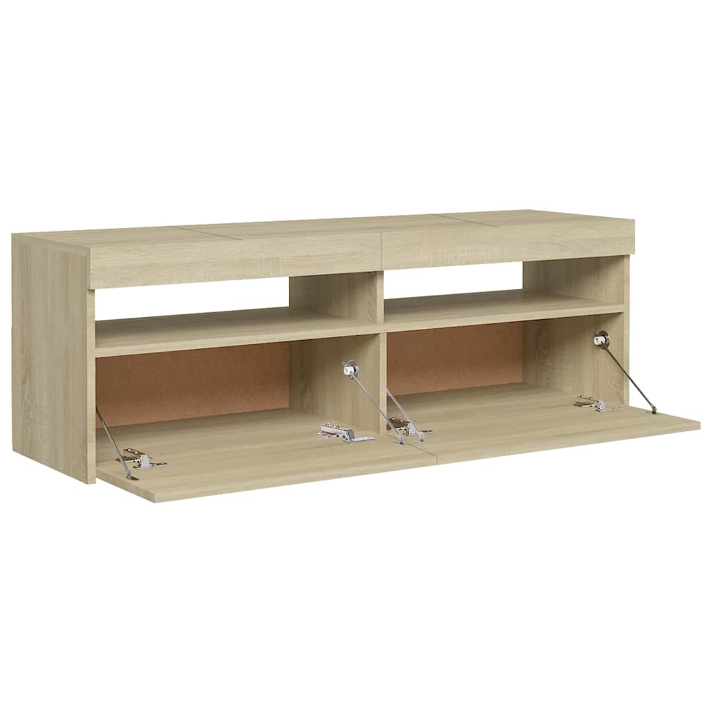 Moderne, Minimalistische TV-Schränke Mit LED-Beleuchtung Für Wohnzimmer Und Schlafzimmer, Aufbewahrungssideboards, 120x35x40 Cm