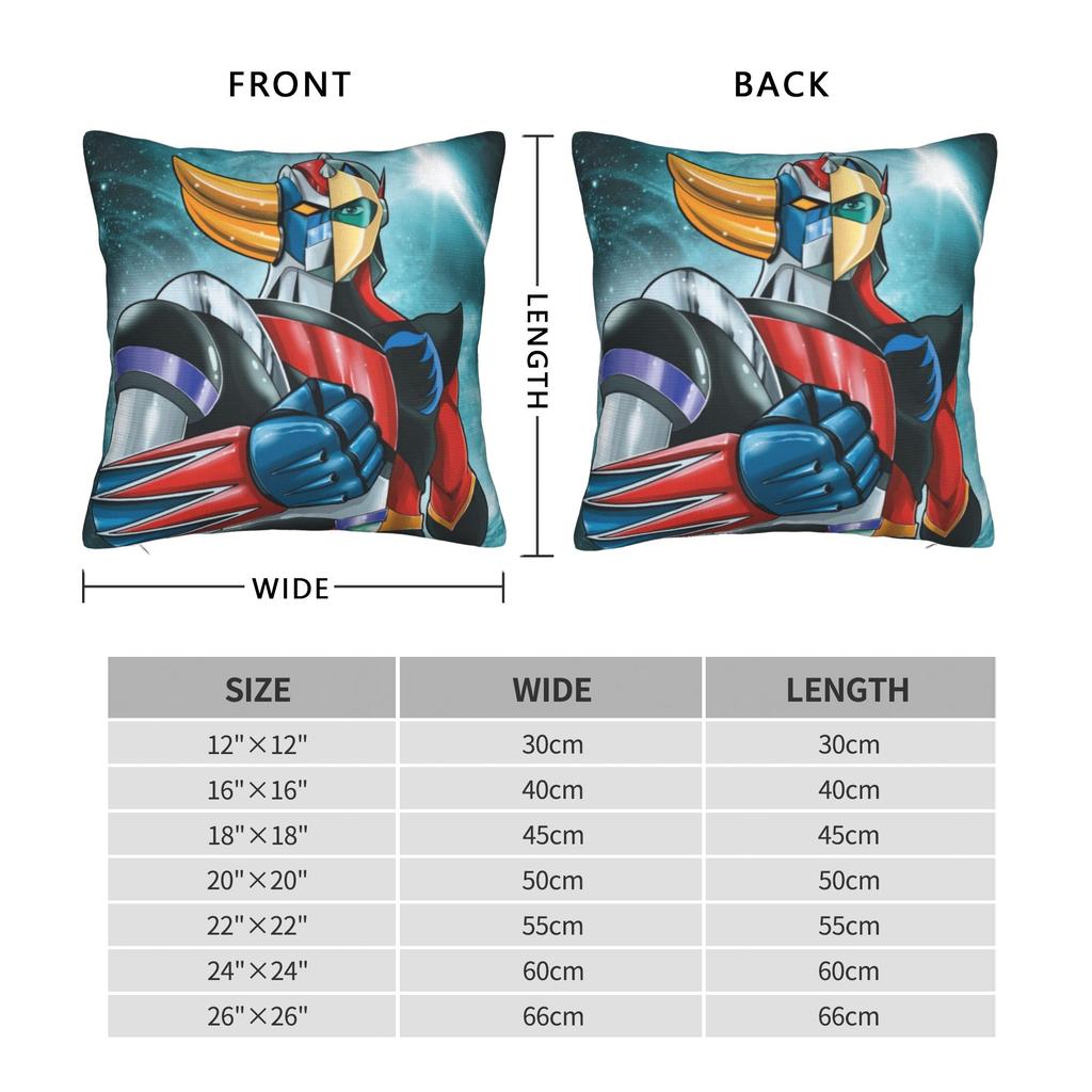 Ufo Robot Grendizer Goldorak Manga Pillowcase Soft Fabric Cushion Cover Gift Throw Pillow Case Cover Home Square 40*40Cm