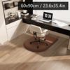Solid color computer chair mat flannel floor mat thickened desk swivel chair arched carpet study soft dressing table foot mat