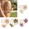 Elegant Irregular Motifs Flower Arm Cuff Jewelry Sturdy Zinc Alloy Craftsmanship Feminine Style Comfortable Wear Daily Use