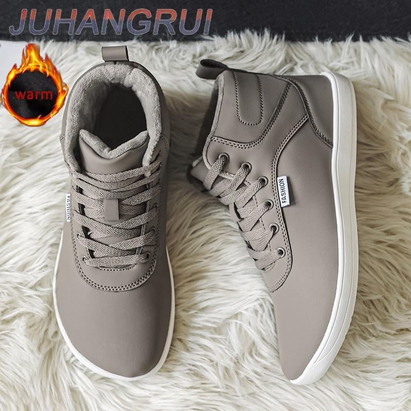 

Зимняя мужская широкая носочная хлопковая обувь для босых ног, удобная для прогулок на свежем воздухе, теплая, водонепроницаемая, высокие ботинки для хайкинга, противоскользящая 39