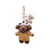 Keyring Plush Dog Wearing Clothes And Sunglasses Design For Backpack Gift Use