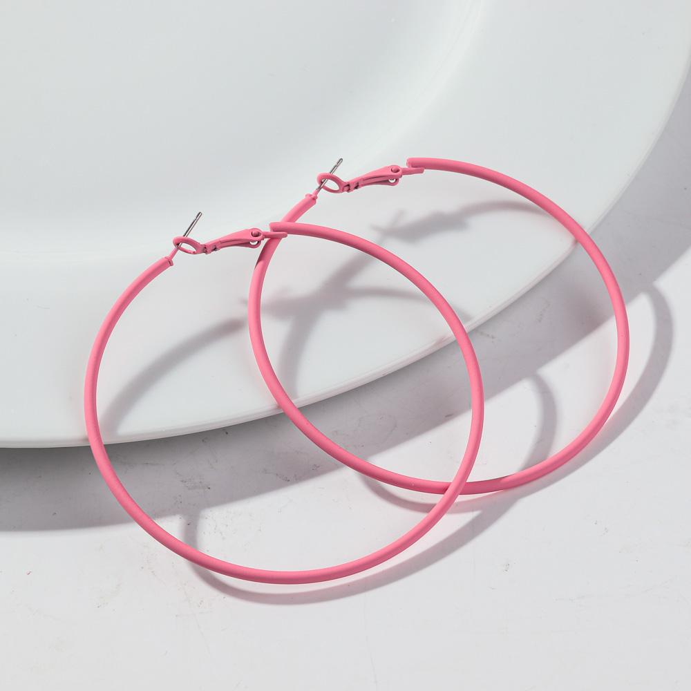 Orecchini a cerchio rotondi grandi e colorati in stile retrò, con cerchi enormi in metallo, ideali per donne e ragazze, perfetti per feste e come regalo.