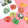 Christmas Barrettes Hair Accessories Printed Hair Clip Christmas Hair Bow For Kids Girls With Clip