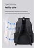 Men's Large Capacity Color Block Laptop Backpack - Business Casual & Student Friendly