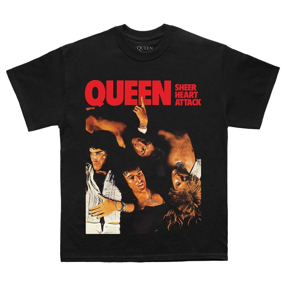 Queen Sheer Heart Attack T-shirt Large Black Unisex T-Shirt XXL