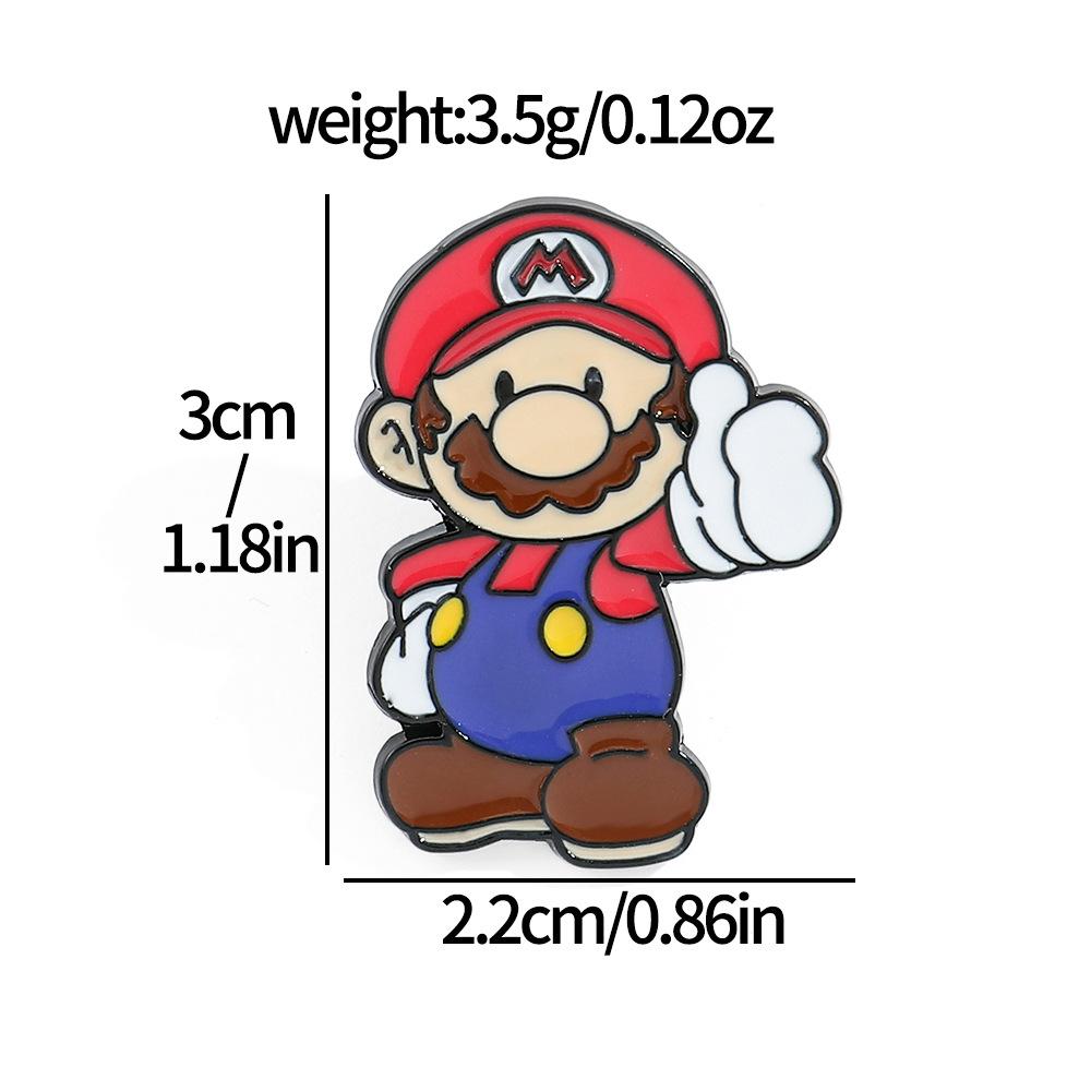 Японский мультфильм милый брошь Марио Super Mario металлическая значок-булавка украшение