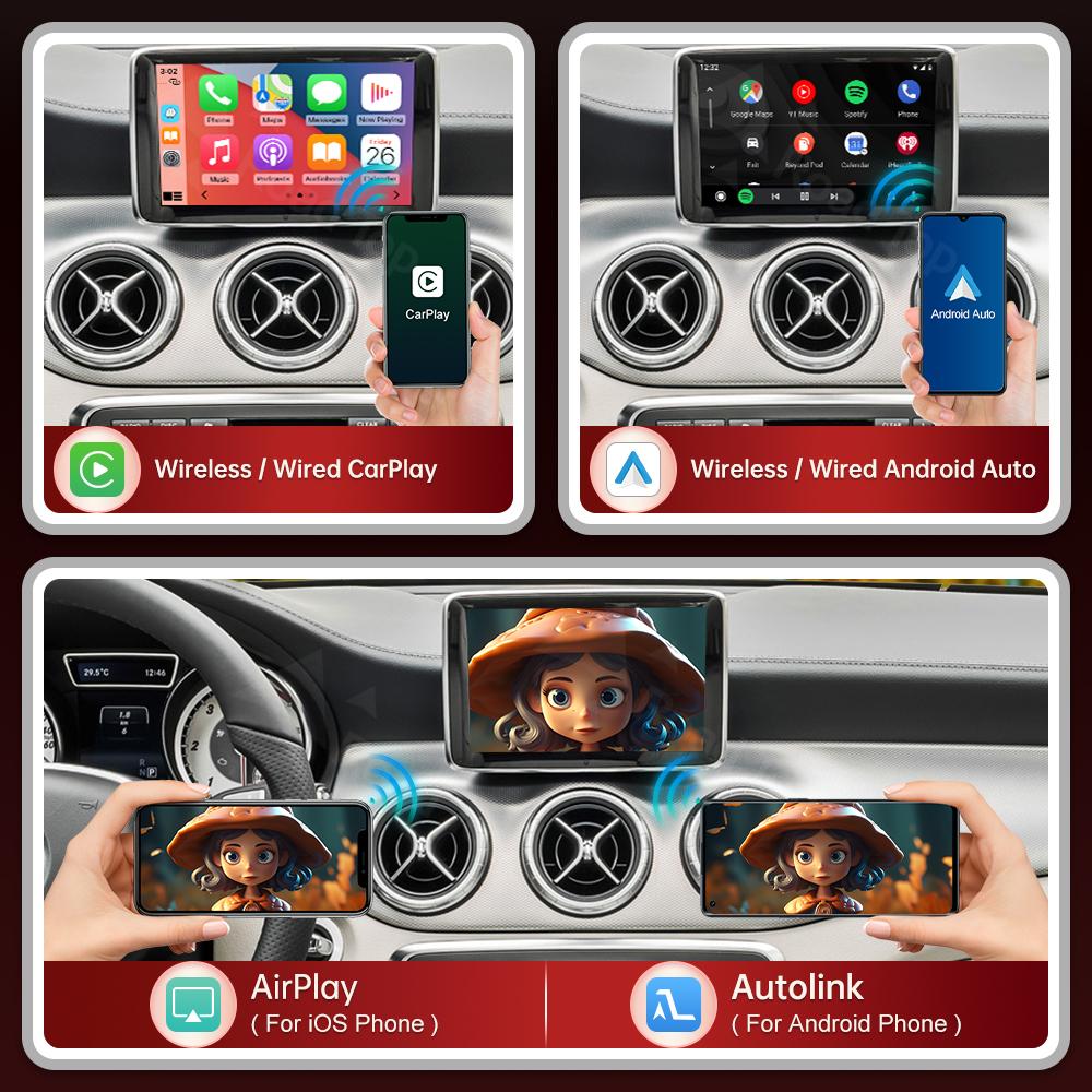 Road Top NTG4.5 NTG4.7 Wireless CarPlay for Mercedes Benz W176 W246 W204 W212 C207 W463 CLS218 GLK CLA GLA ML GL SLK R172