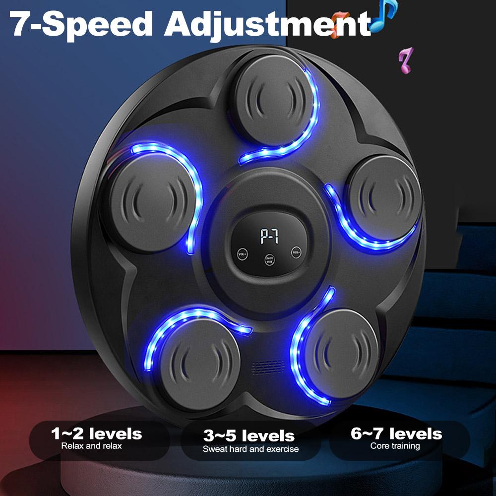 Music Boxing Machine with Gloves, Smart Musical Boxing Machine Wall Mounted Punching Trainer with 7