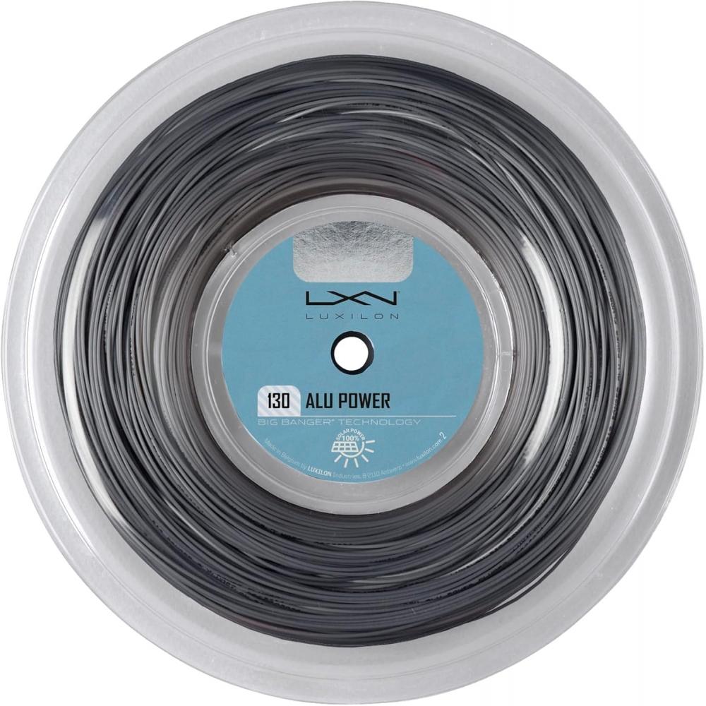 Luxilon  Luxilon  Tennis String Gut Single Roll 200m Reel Alu Power 130 Mono Filament Silver Reel  200m