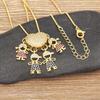 Nidin Fashion Hot Family Member Pendant Necklace Micro-Studded Zircon Love Heart Boy Girl Parent-Child Jewelry Mother's Day Gift