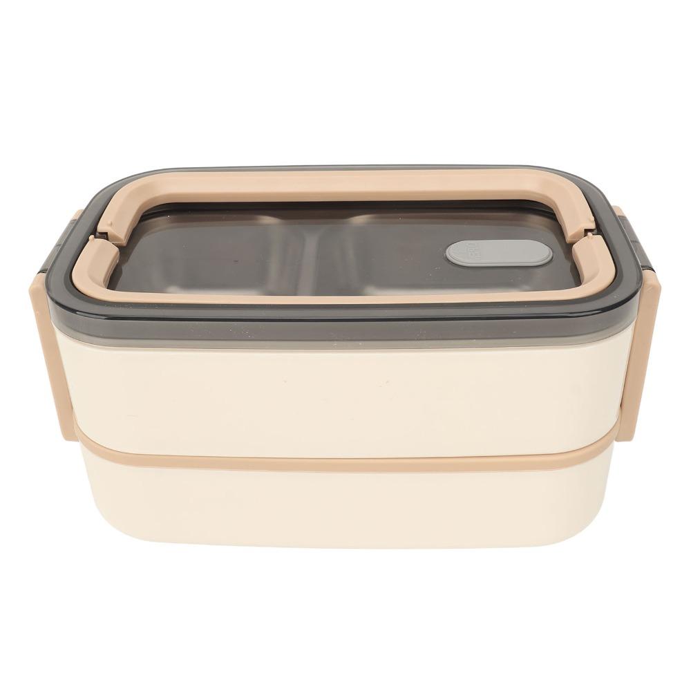 3 Compartments Compartment Lunch Box Double Layer Thermal Lunch Box Food Container  For Travel