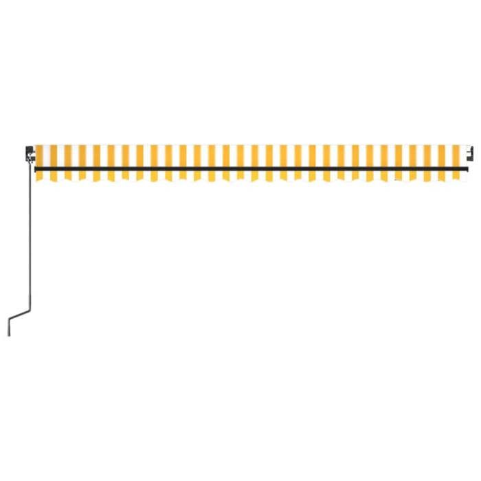 Exclusive House - Manual Retractable Awning 500x300 Cm Yellow and White