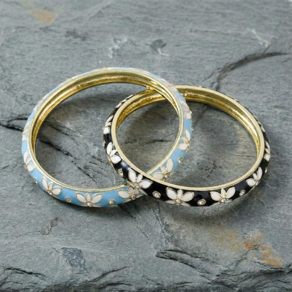 Traditional Chinese Flower Bangle Floral Women's Hand Bracelet Vintage Cloisonne Bangle Ladies