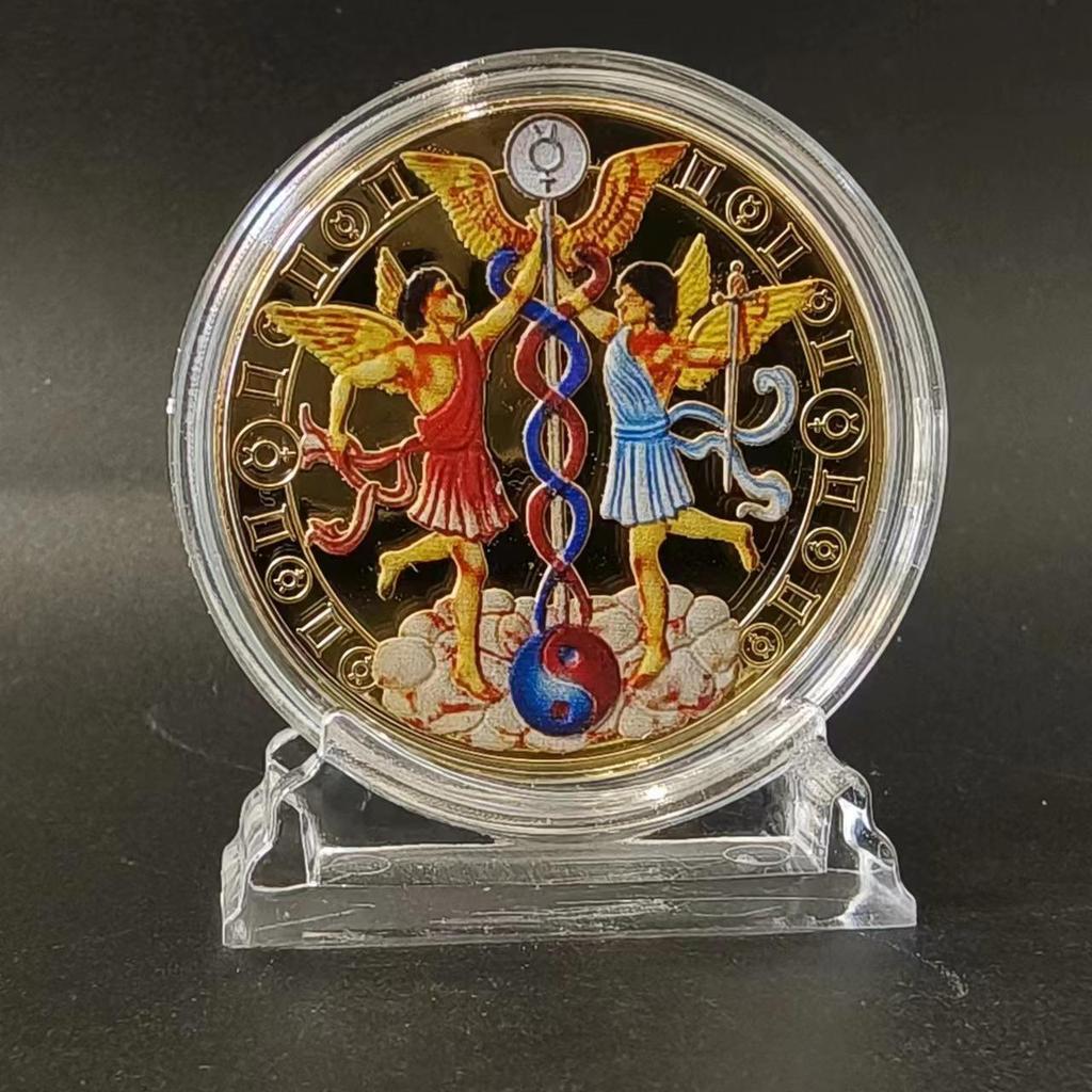 Gold-Plated Scorpio, Gemini, and Libra Zodiac Medallion Set