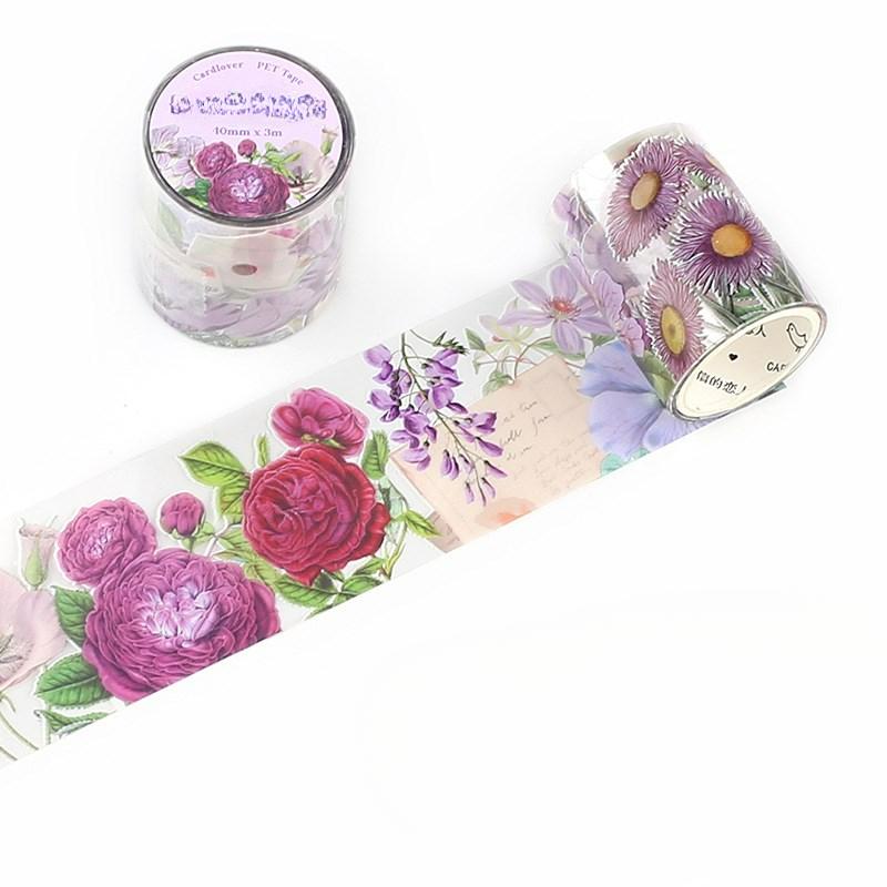 

Васи-лента Желтый Фиолетовый Цветок DIY Декоративная Маскирующая Липкая Клейкая Лента для Скрапбукинга Телефон DIY Украшения