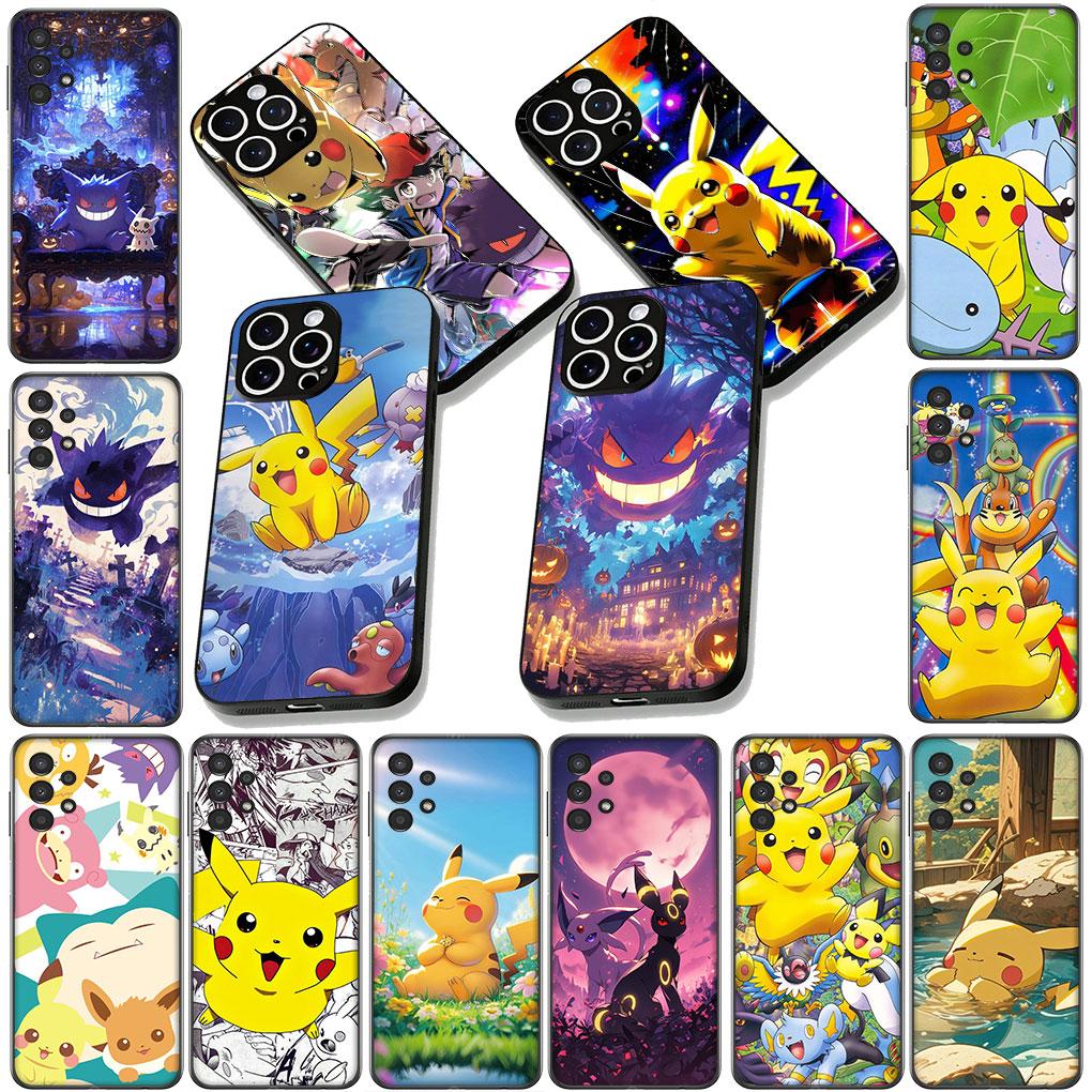 Phone Cover for Apple iPhone 17 16 14 15 Pro Max Plus 15+ 16E XR ProMax Air 16+ Casing Flexible Case Eevees Gengars P-Pikachus