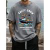 Salty Crew Pesca Charter Stampa Vintage Lavato T-Shirt Uomo Estate Tutto-Partita Streetwear Hip Hop Larga T-Shirt