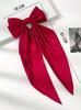 Balirava® 3 Pack Red, Black And Off White French Bow Clips For Women & Girls - Luxury Satin Hair Bow Clips