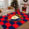 1PC Red Blue Shield Atletico Rug Game Carpet, Floor Mat for Bedroom Living Room Entryway Rug, Home Decor Idea Gift for Christmas birthday