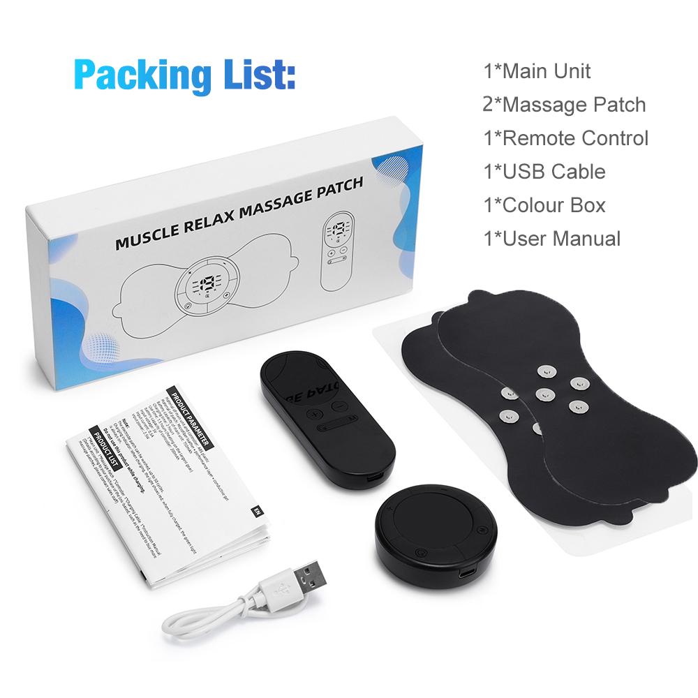 6 Modes 19 Levels Massager Pad for Neck&Back Muscle Wireless Heating Pad Body Arm Trainer Abdominal Fitness Slimming Massager