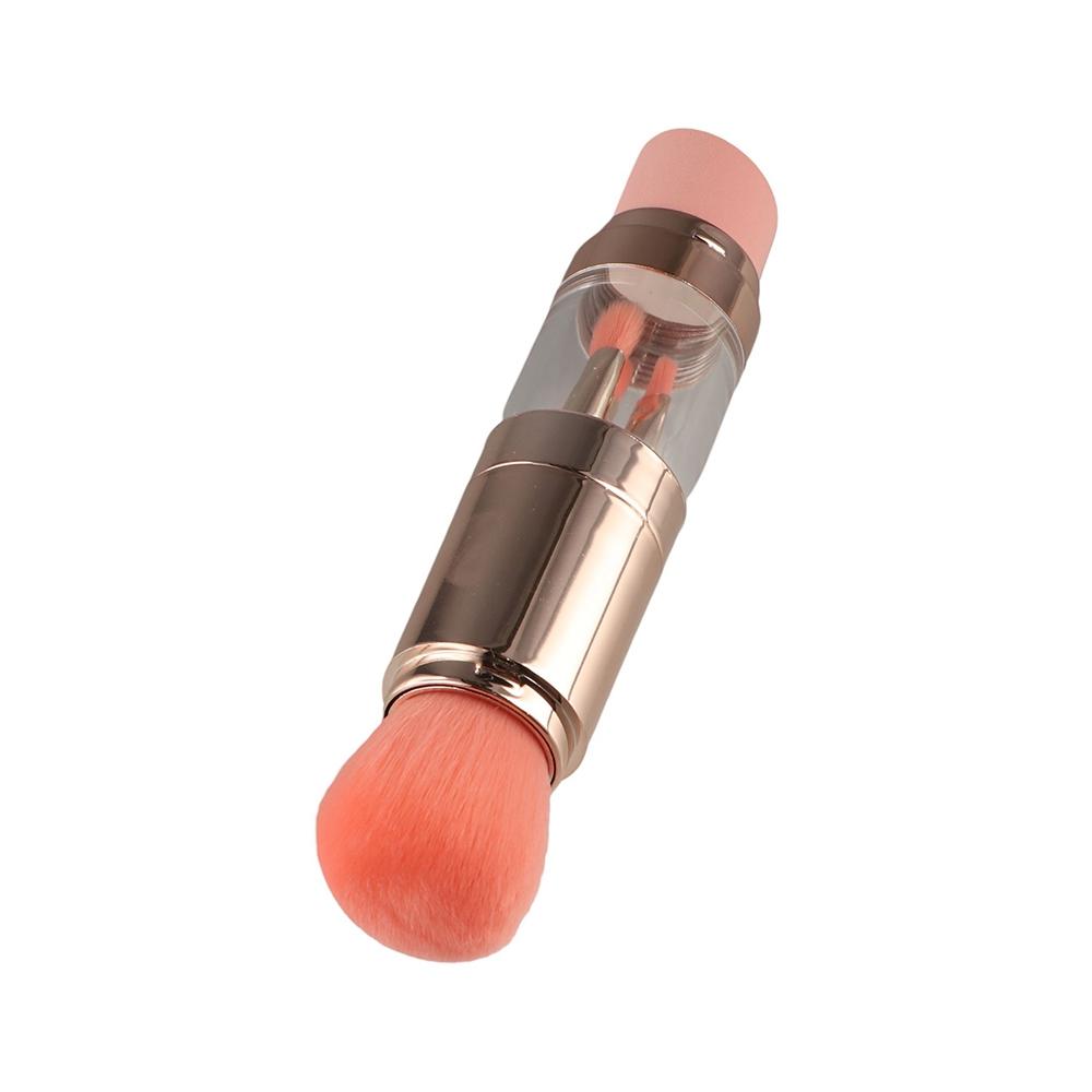 Splicing 5 In 1 Makeup Brush Multifunctional Dustproof Lip Gloss Brush Eye Shadow Applicator with Protect Cap