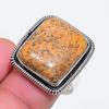 Natural Picture Jasper Gemstone 925 Sterling Silver Jewelry Ring Size 8 ZS-1130