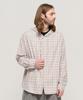 CARGOBROS Vintage Hooded Tartan Check Shirt (Ivory)