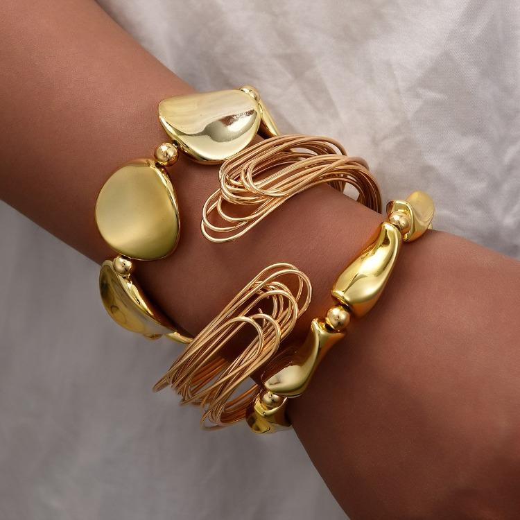 Punk Bracelet For Women 2026 Girls Bracelets & Bangles Set Simple Large Chain Bracelet Hand Ring Fashion Jewelry Accessories New