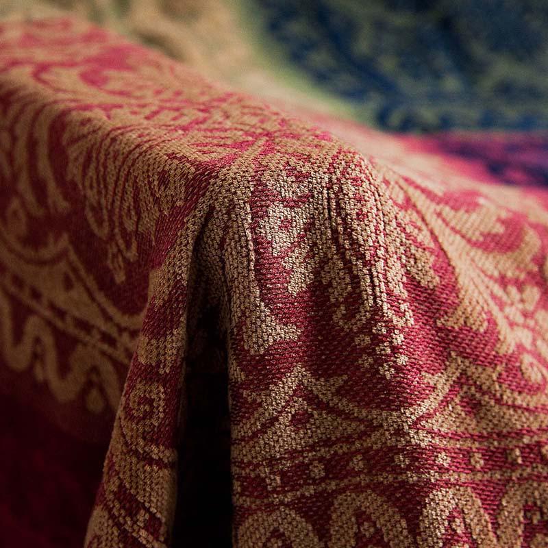 Nepal Style Chenille Yarn Woven Blanket: Multi-Functional Sofa Throw, Shawl, or Table Mat