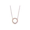 Pandora Rose gold heart 925 silver synthetic cubic zirconia necklace for women 580515CZ