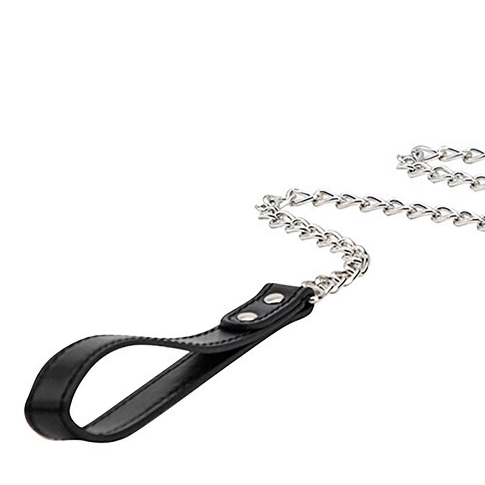 Adjustable Leather Neck Collar With Small Bell Decor Soft Skin Friendly Light Portable Interactive Accessory Easy To Clean