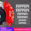 6 peças Padrão de Logotipo de Carro Ferrari Adesivo de Pinça Limpador Resistente a Arranhões Adesivos Decorativos para Ferrari SJ Roma 488 Portofino F8