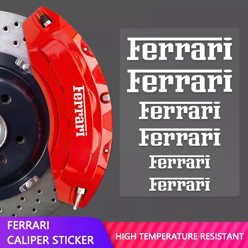 6 peças Padrão de Logotipo de Carro Ferrari Adesivo de Pinça Limpador Resistente a Arranhões Adesivos Decorativos para Ferrari SJ Roma 488 Portofino F8