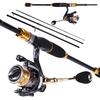 SOUGAYILANG Fishing Rod and Reel Carbon Fiber Baitcasting Rod and 14BB Aluminum Spool Spinning Reel