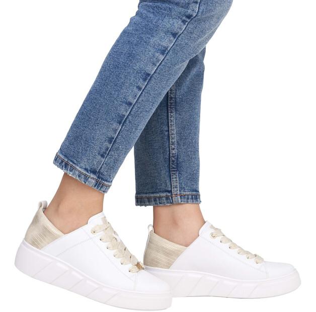 Women's Rieker W2602 White Ankle Boots