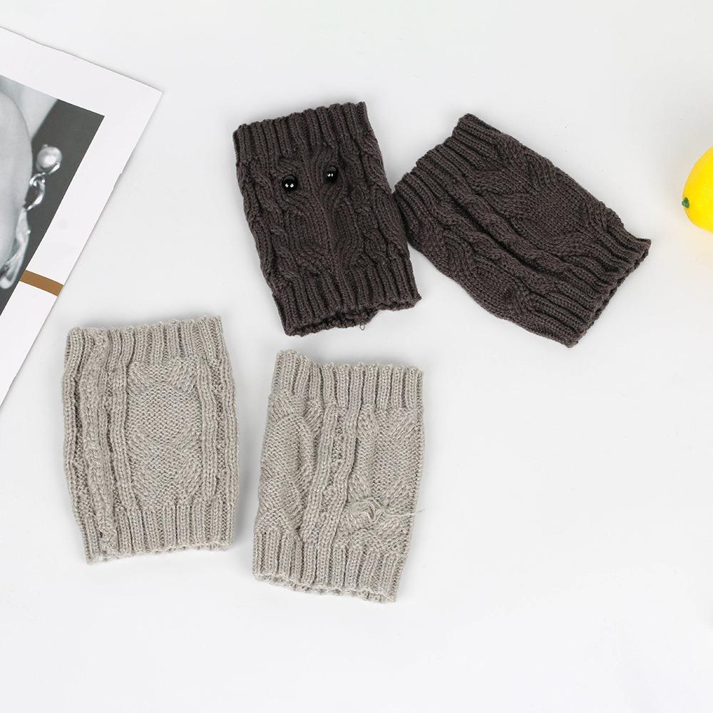 Owl Eyes Knitted Boot Covers Twist Cable Knit Leg Warmers New Boot Cuffs Cover Women