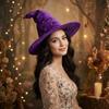Lightweight Soft Fabric Witch Hat Ins Style Halloween Hat Cosplay Wizard Hat  Halloween Party