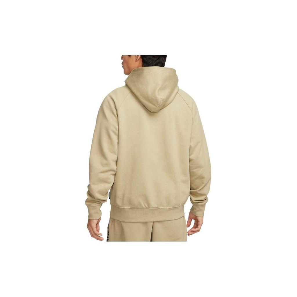 Nike Big Swoosh Half Zip Hoodie Asia Size Natural Olive/Light Bone Men Streetwear DX0567-276