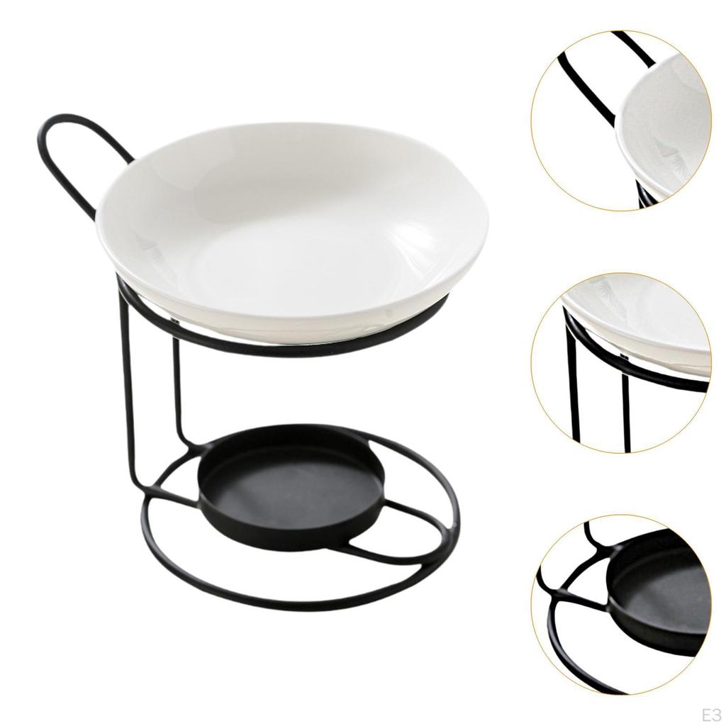 Quemador de Aceites Esenciales de Cerámica Decorativo Decoración para el Hogar Calentador Cuenco Desmontable para Mesa