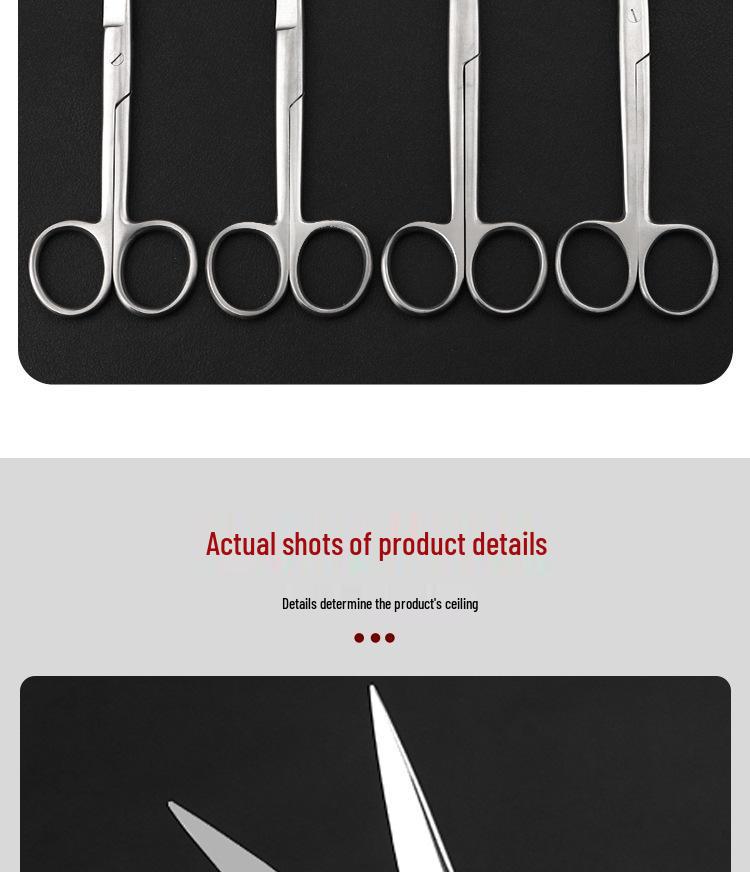 Stainless Steel Ophthalmic Surgical Scissors - Straight/Bent Tip, Sharp for Suture Removal